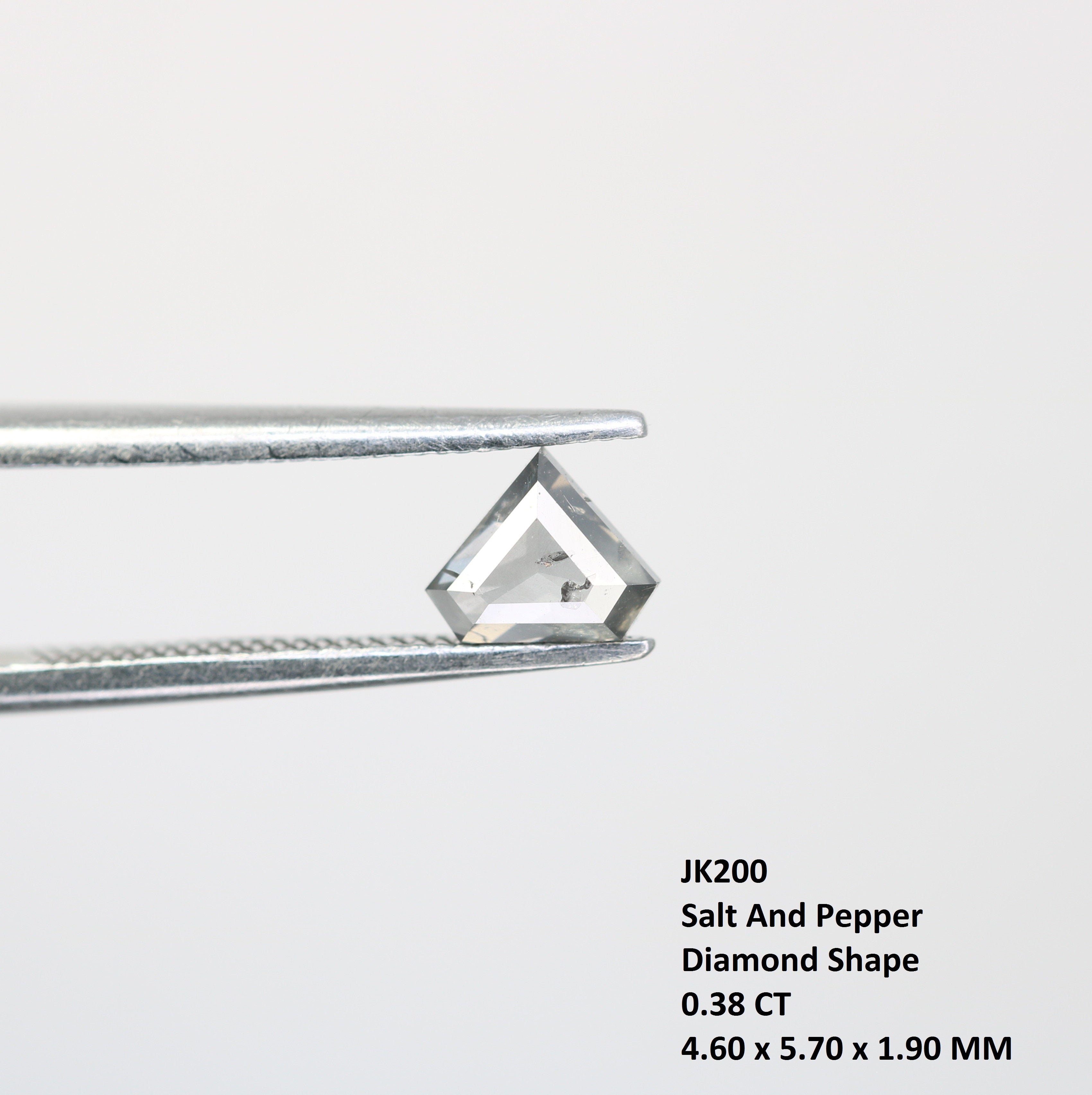 0.38 CT Diamond Cut Salt And Pepper Diamond For Engagement Ring