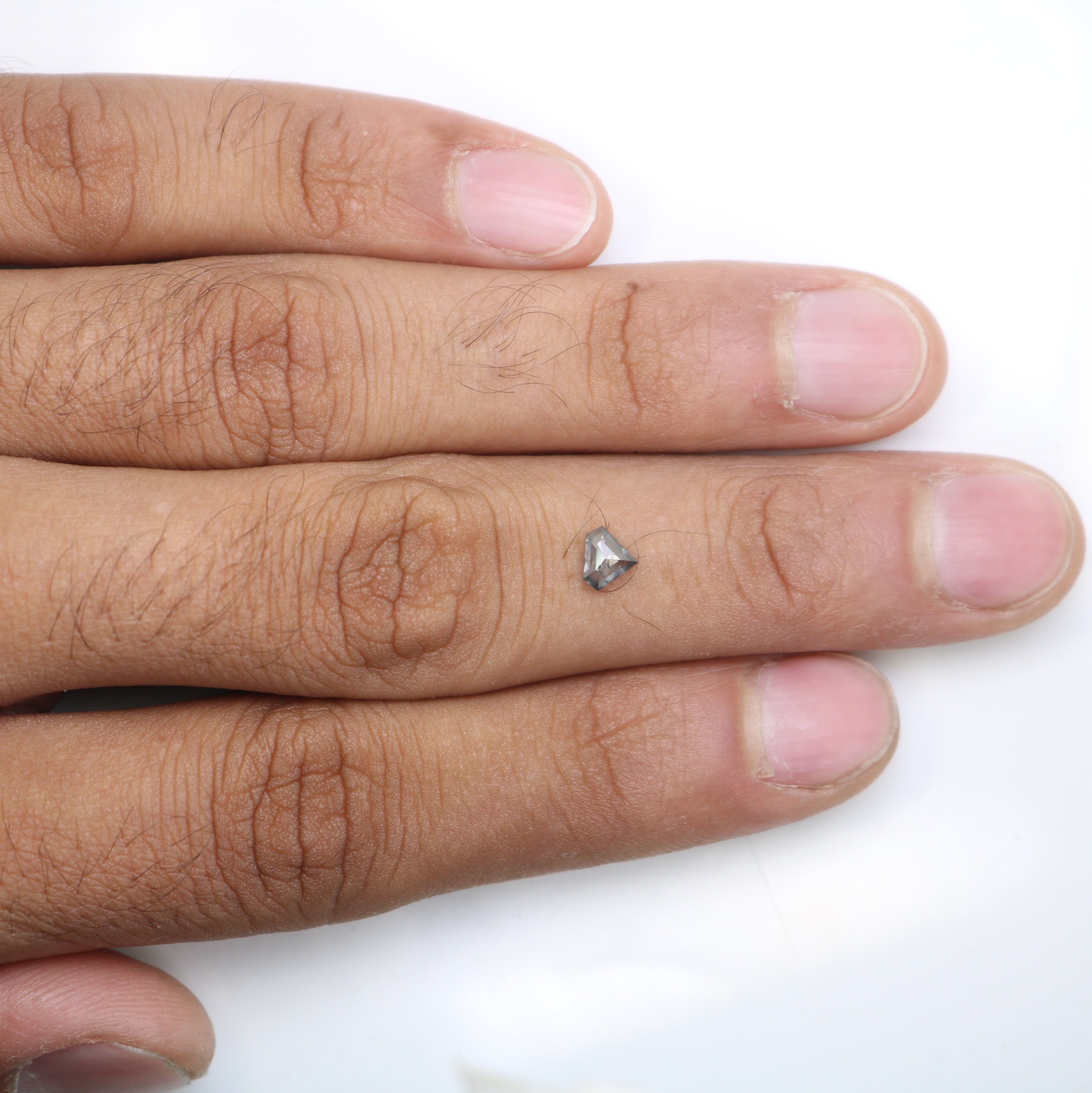 0.38 CT Diamond Cut Salt And Pepper Diamond For Engagement Ring