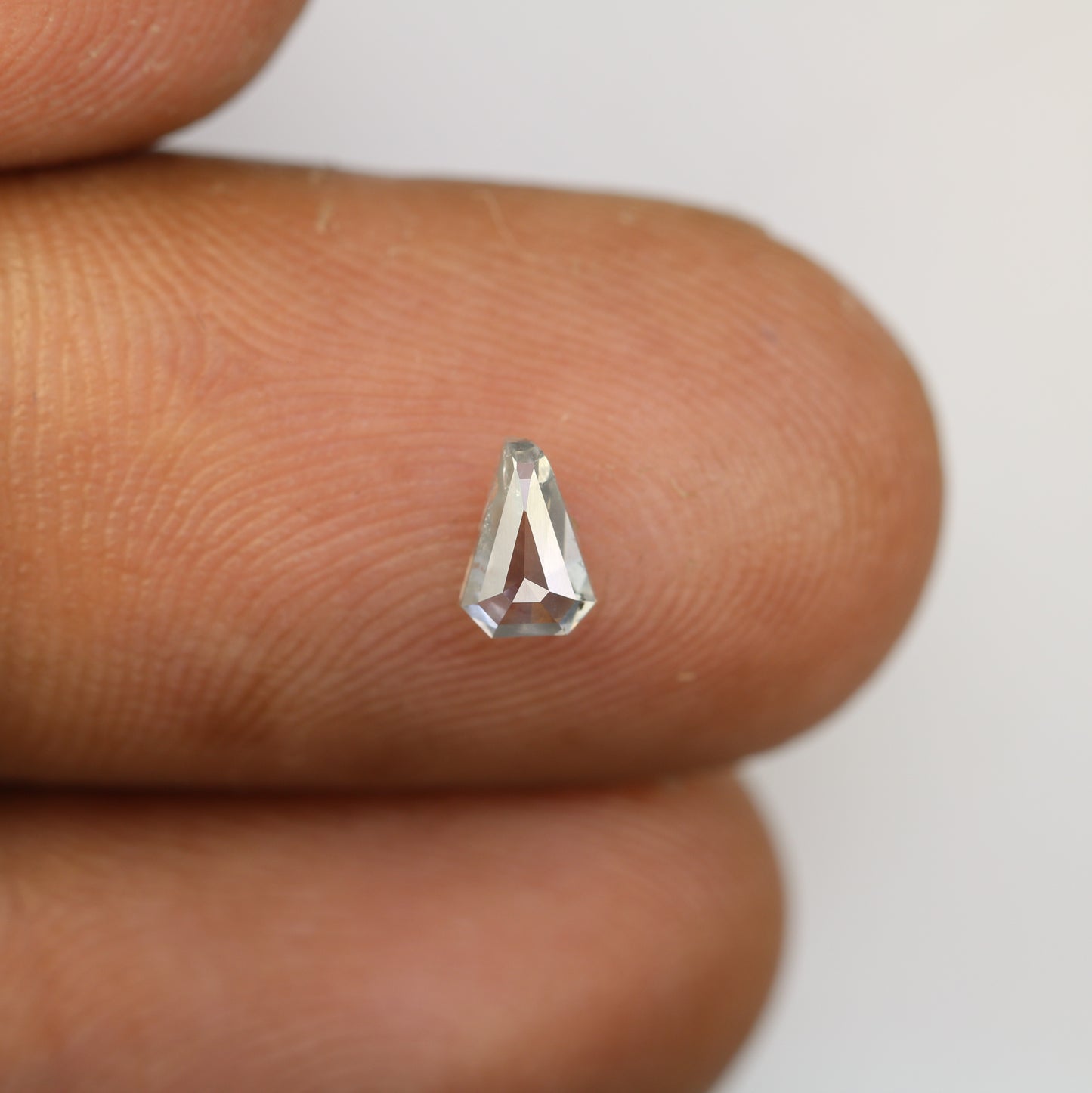 0.43 CT Triangle Shape Salt And Pepper Natural Diamond For Engagement Ring