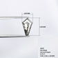 Salt And Pepper Diamond 0.73 Carat Loose Kite Shaped Diamond For Wedding