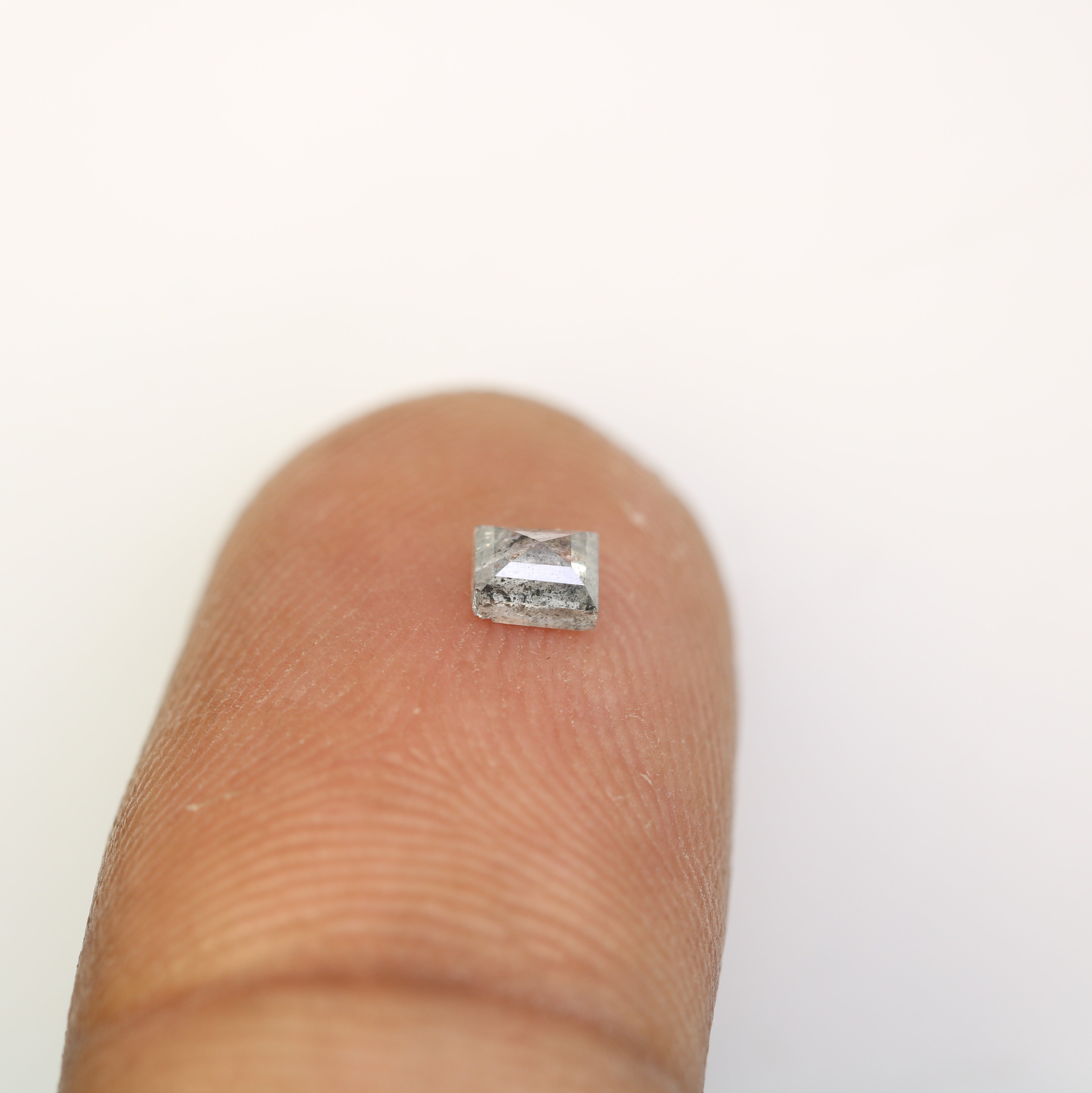 0.26 CT Baguette Shape Salt and Pepper Diamond For Engagement Ring