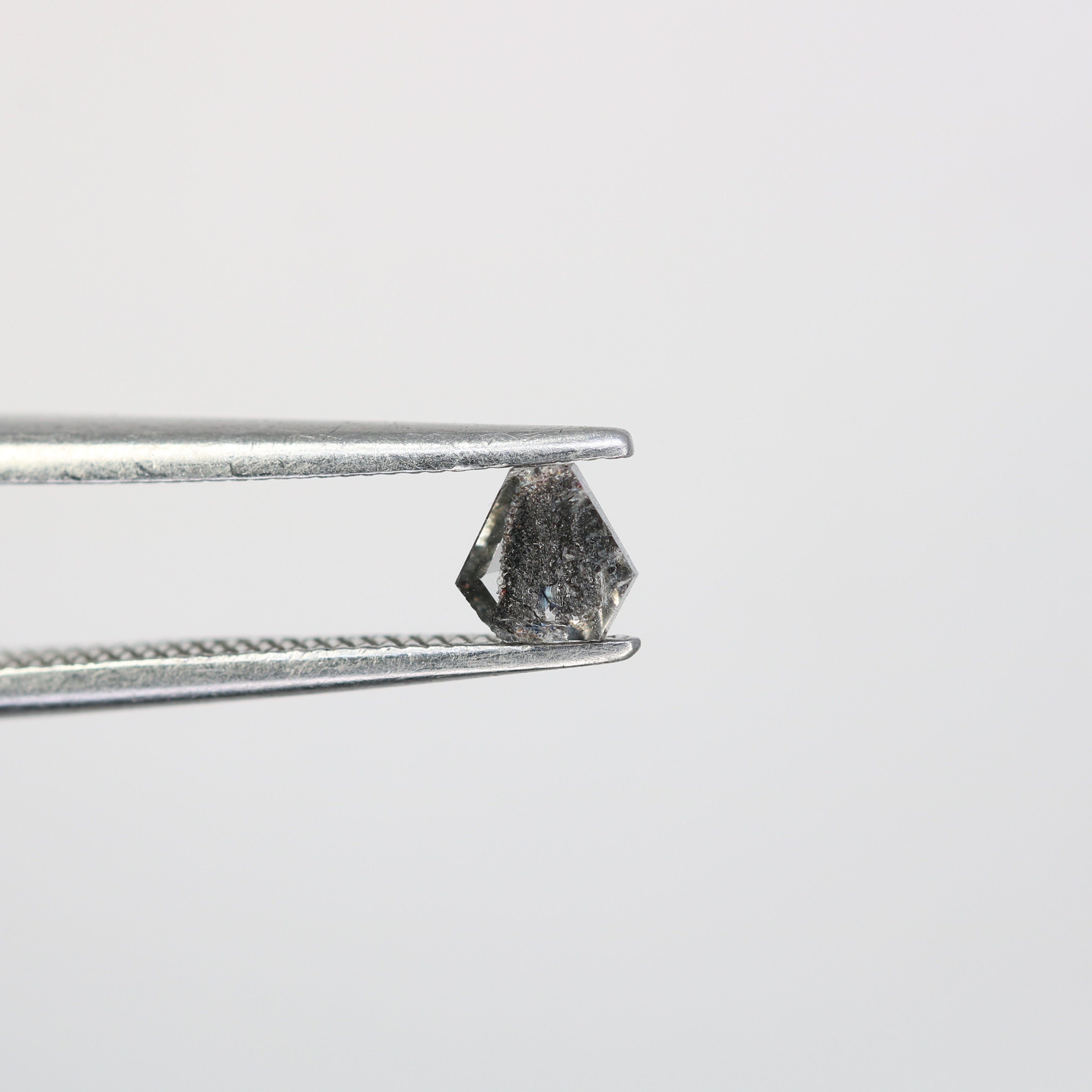 0.23 CT Salt And Pepper Natural Triangle Shape Diamond For Engagement Ring