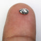 0.41 Carat 5.3 MM Loose Salt And Pepper Color Pear Shaped Diamond Ring