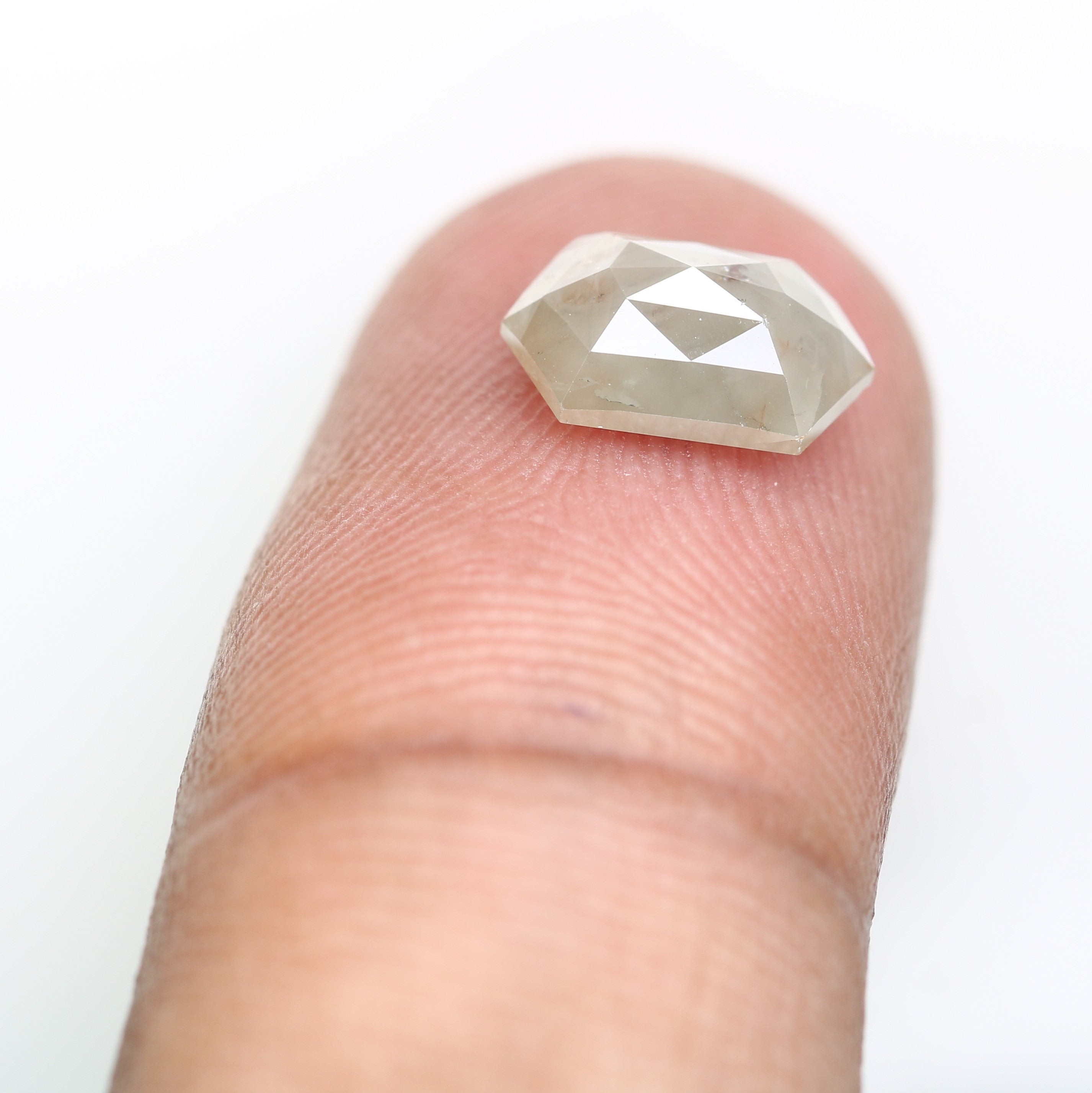 2.00 CT 9.70 MM Fancy Grey Elongated Hexagon Shape Diamond For Designer Jewelry
