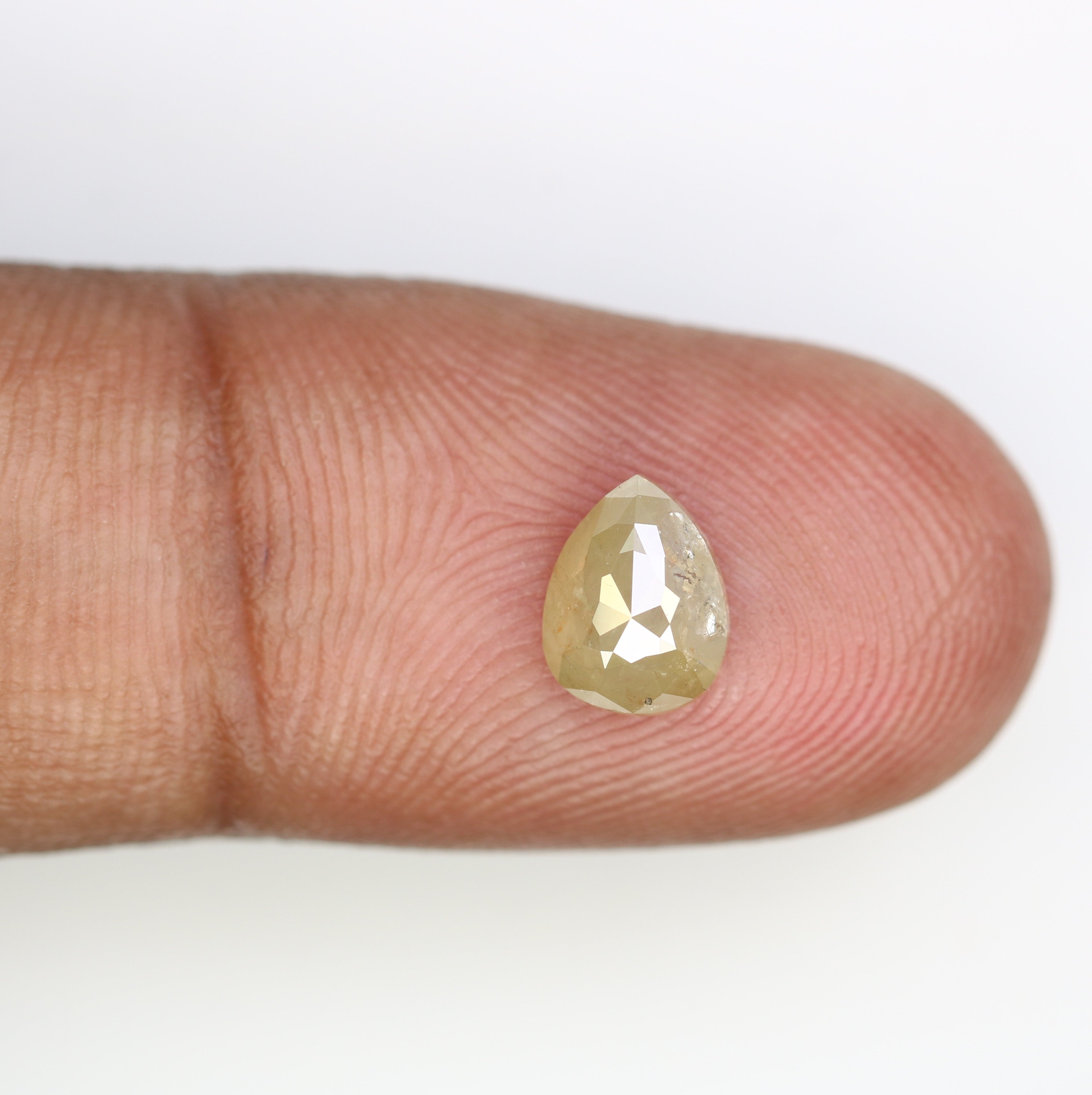 1.23 CT Natural Grey 7.60 MM Pear Shaped Loose Diamond For Fancy Ring