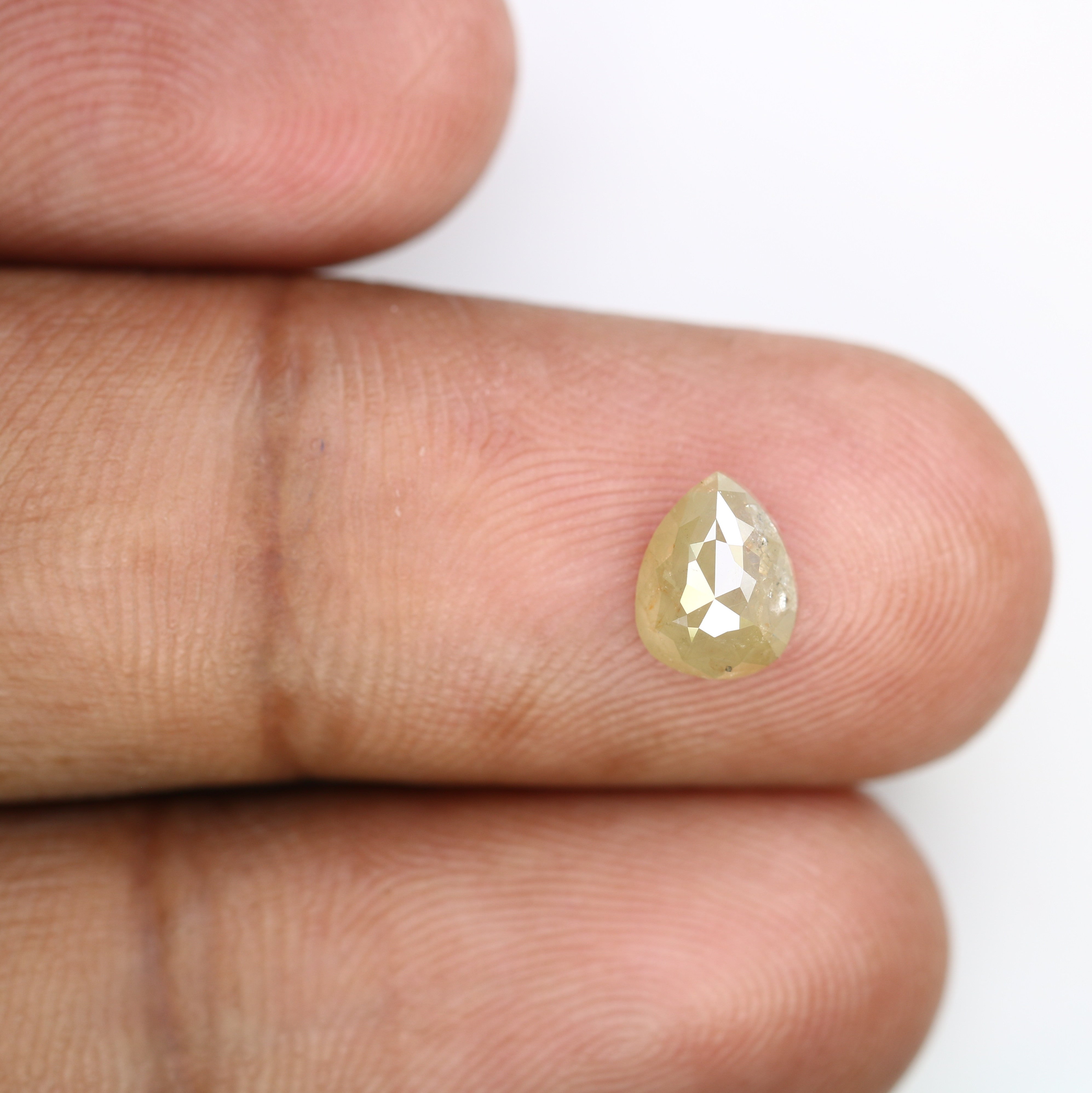 1.23 CT Natural Grey 7.60 MM Pear Shaped Loose Diamond For Fancy Ring