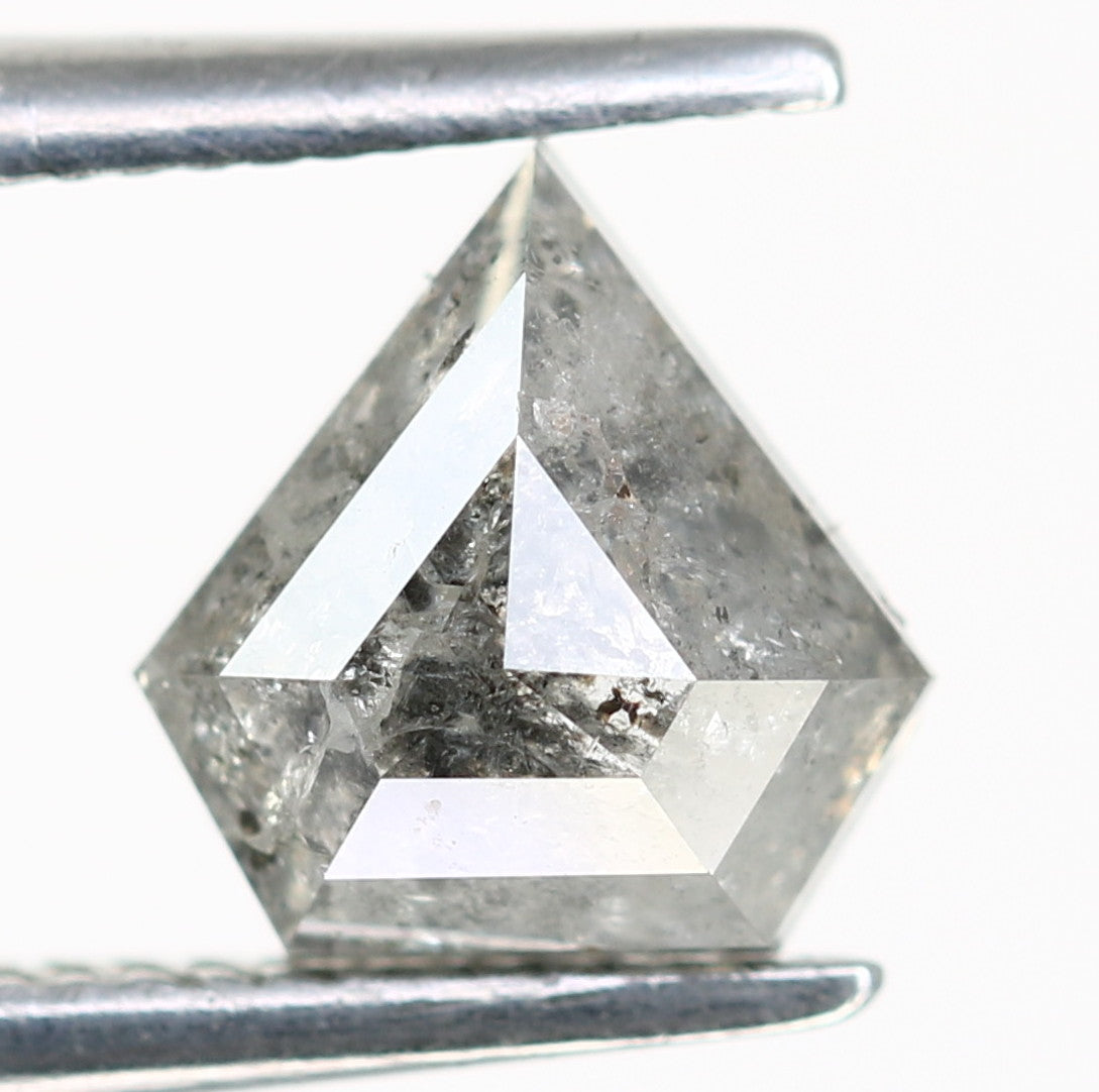 0.92 Carat Diamond Shaped Loose Salt And Pepper Diamond For Wedding Ring