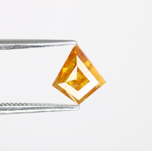 0.79 CT 7.40 MM Orange Color Natural Loose Kite Shaped Diamond For Wedding Ring