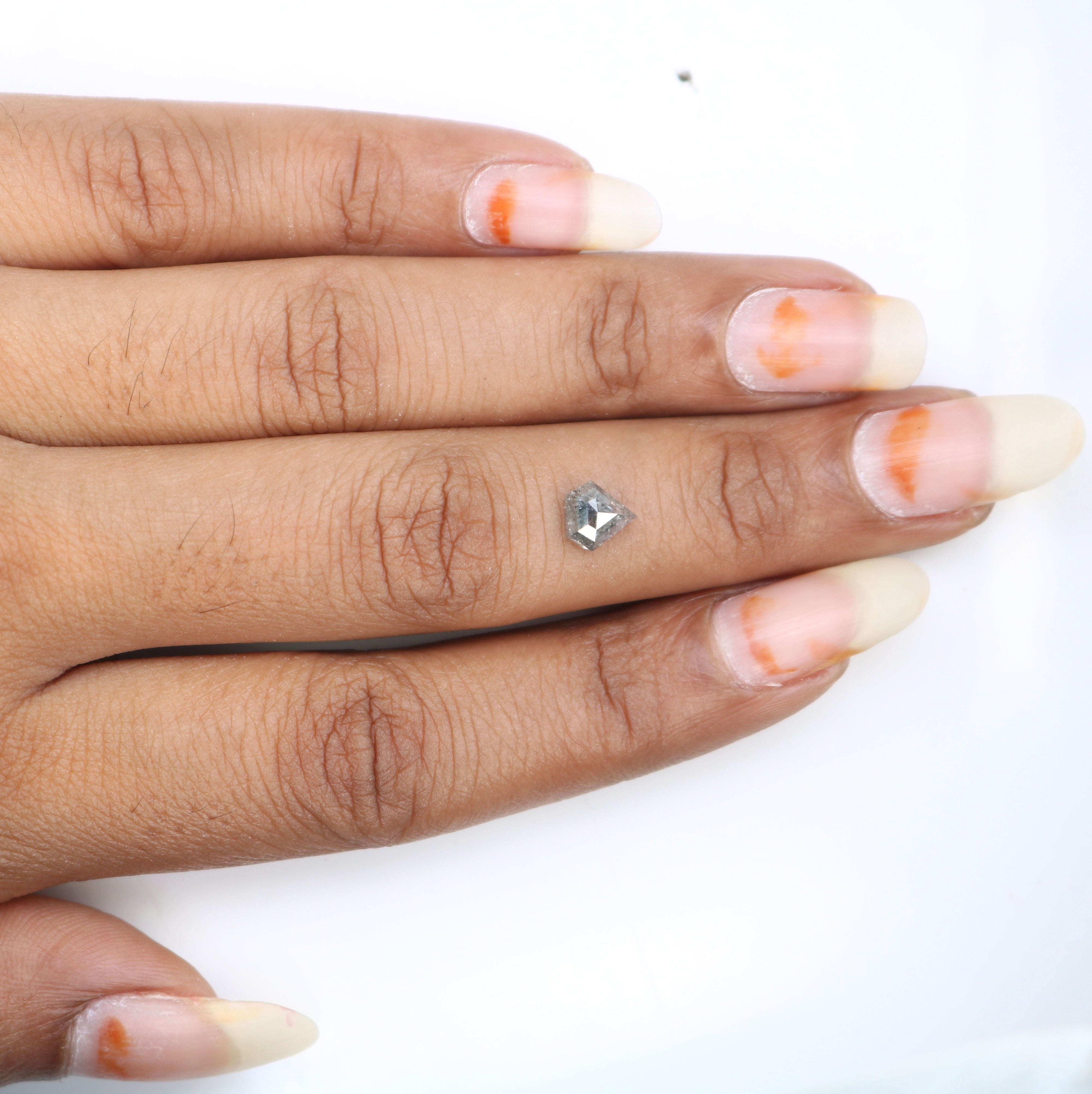 0.92 Carat Diamond Shaped Loose Salt And Pepper Diamond For Wedding Ring