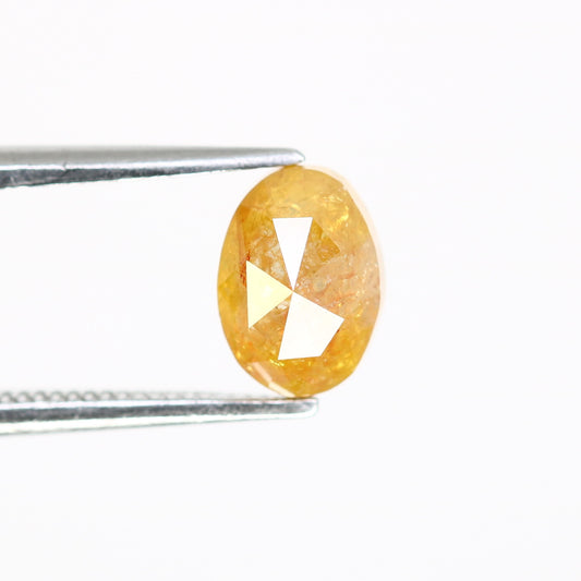 1.15 CT Oval Shape Natural Orange 7.20 MM Loose Diamond For Wedding Ring - JayKrishna Diamond