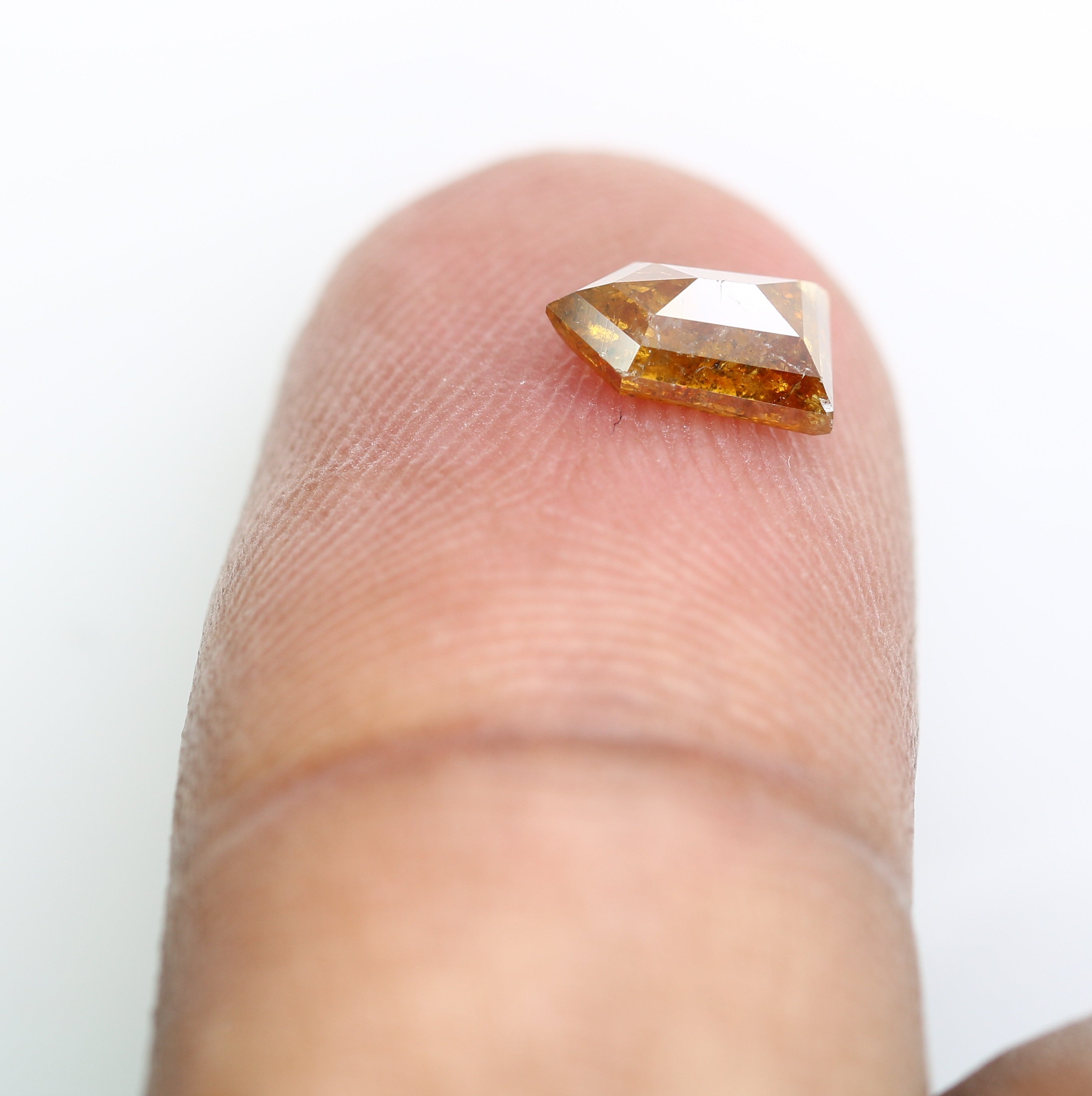 0.87 CT Bullet Shape Natural Orange 7.30 MM Loose Fancy Diamond For Designer Ring