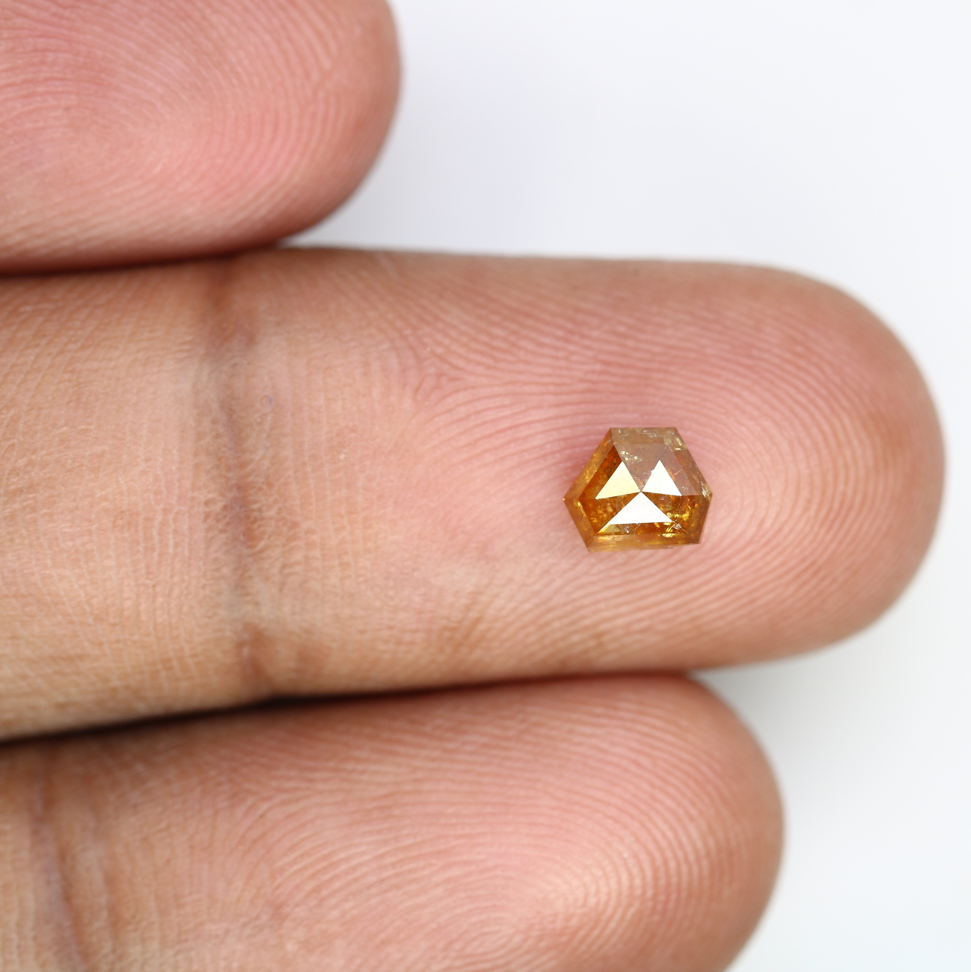 0.69 Carat 4.90 MM Orange Fancy Triangle Shape Natural Diamond For Wedding Ring