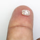 0.93 CT Grey Emerald Shape 6.00 MM Polished Diamond For Engagement Ring