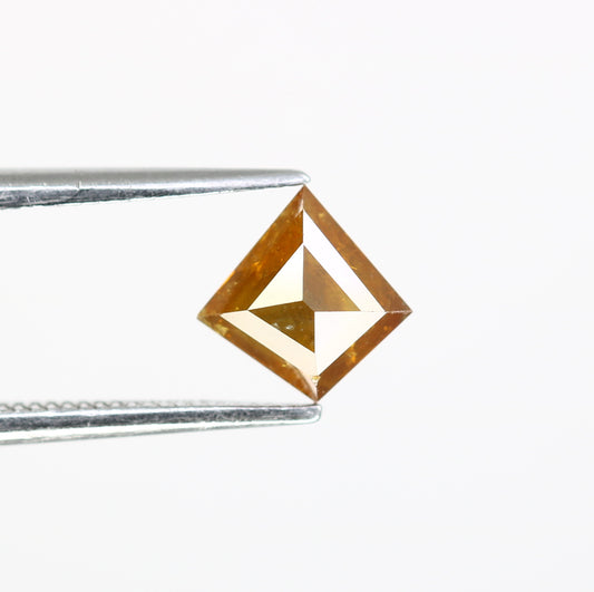 0.73 Carat Orange Color Natural Loose Kite Shaped 7.00 MM Diamond For Wedding Ring