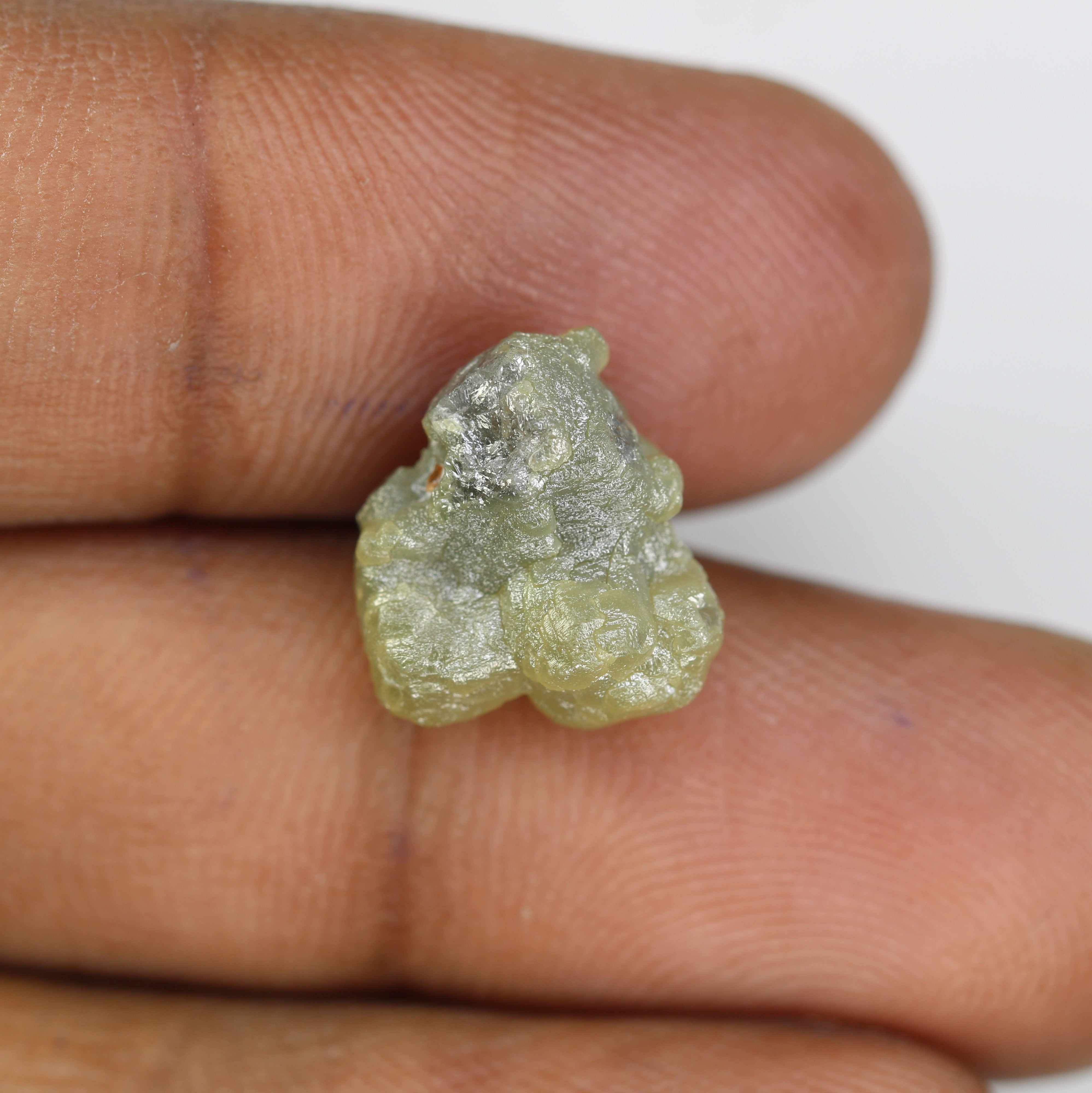9.24 CT Rough Irregular Cut Raw Greenish Diamond For Engagement Ring