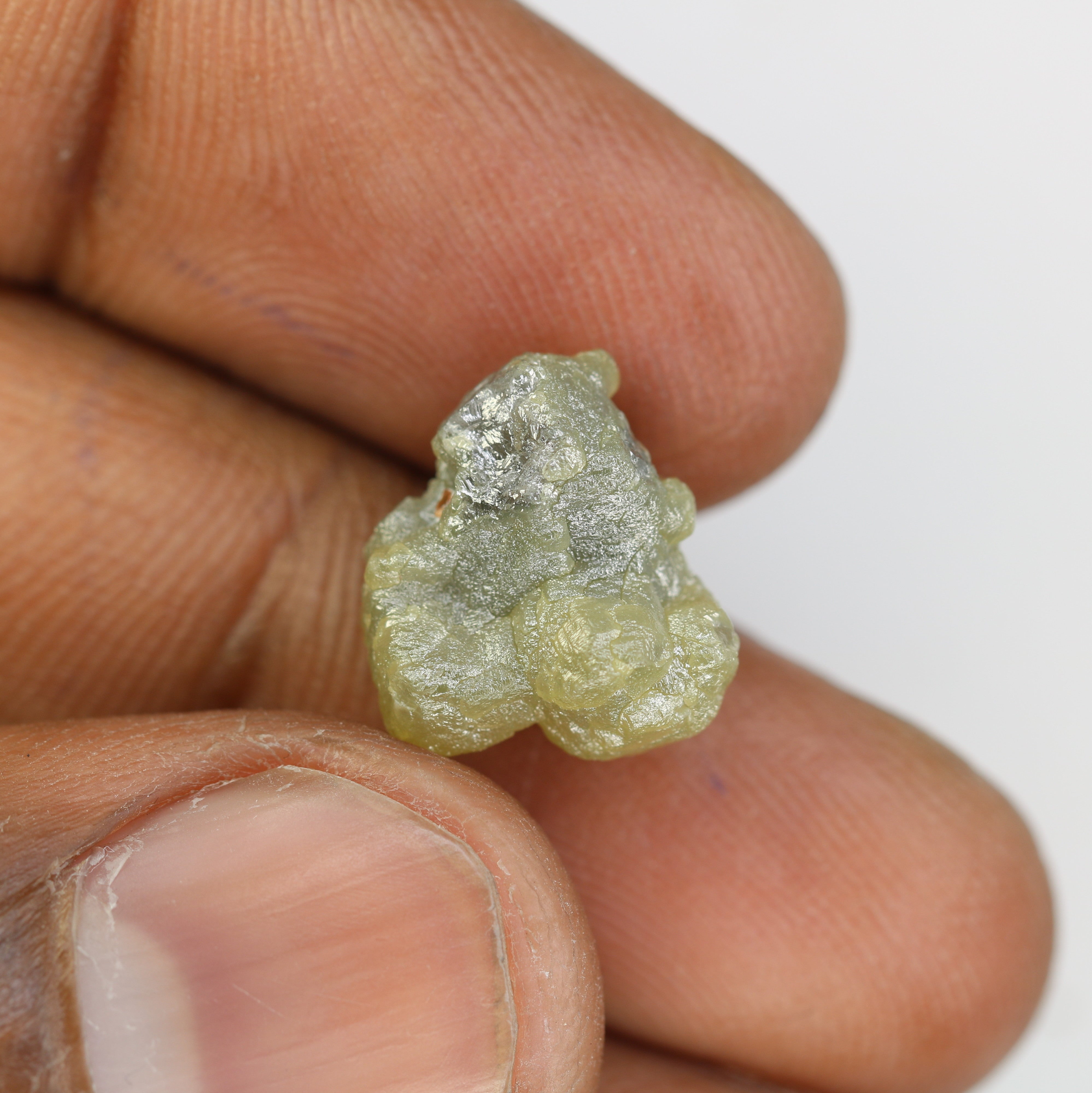 9.24 CT Rough Irregular Cut Raw Greenish Diamond For Engagement Ring
