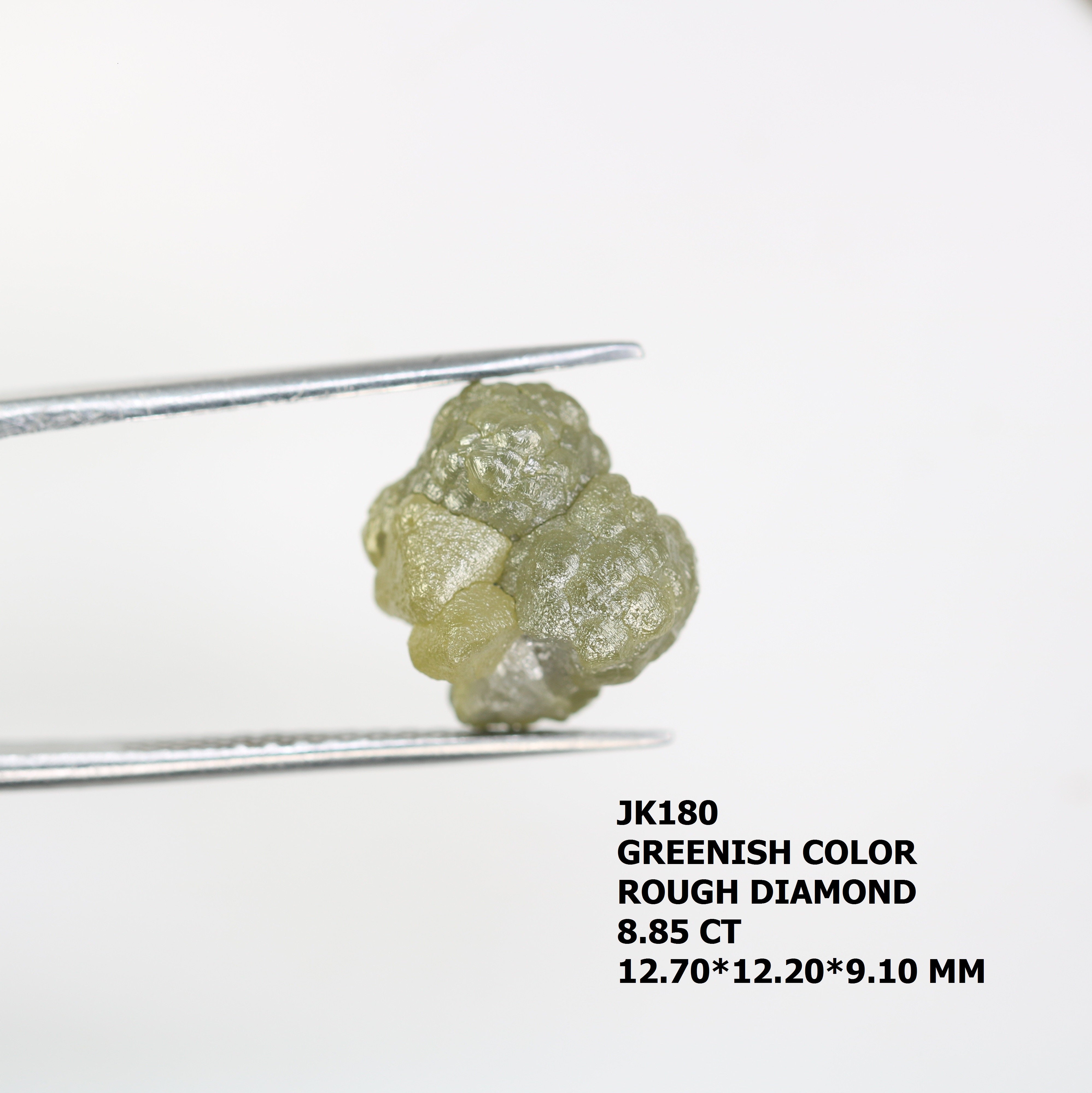 8.85 CT Rough Irregular Cut Raw Greenish Diamond For Engagement Ring