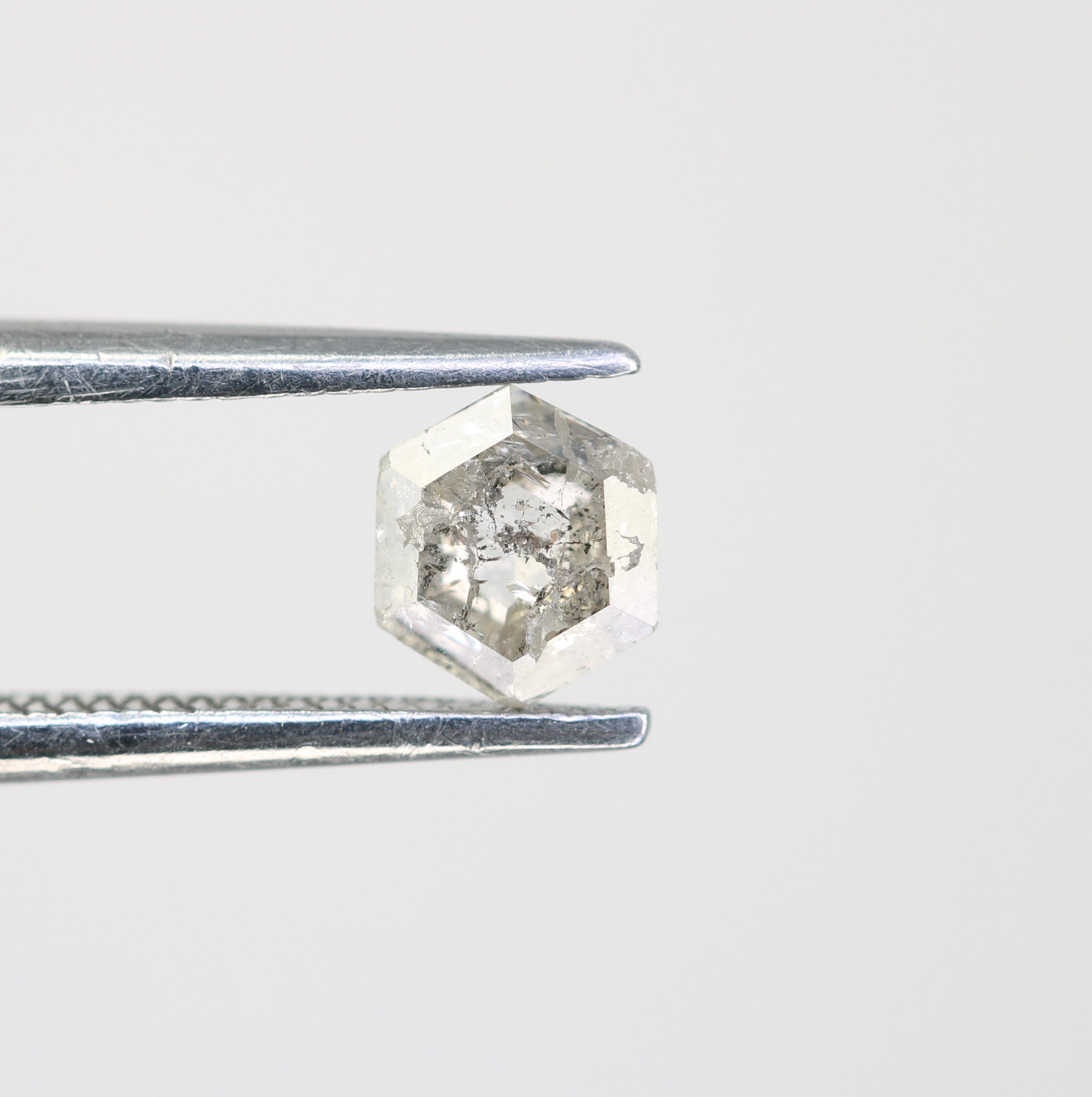 0.47 CT Elongated Hexagon Shape Salt And Pepper Loose Diamond For Engagement Ring