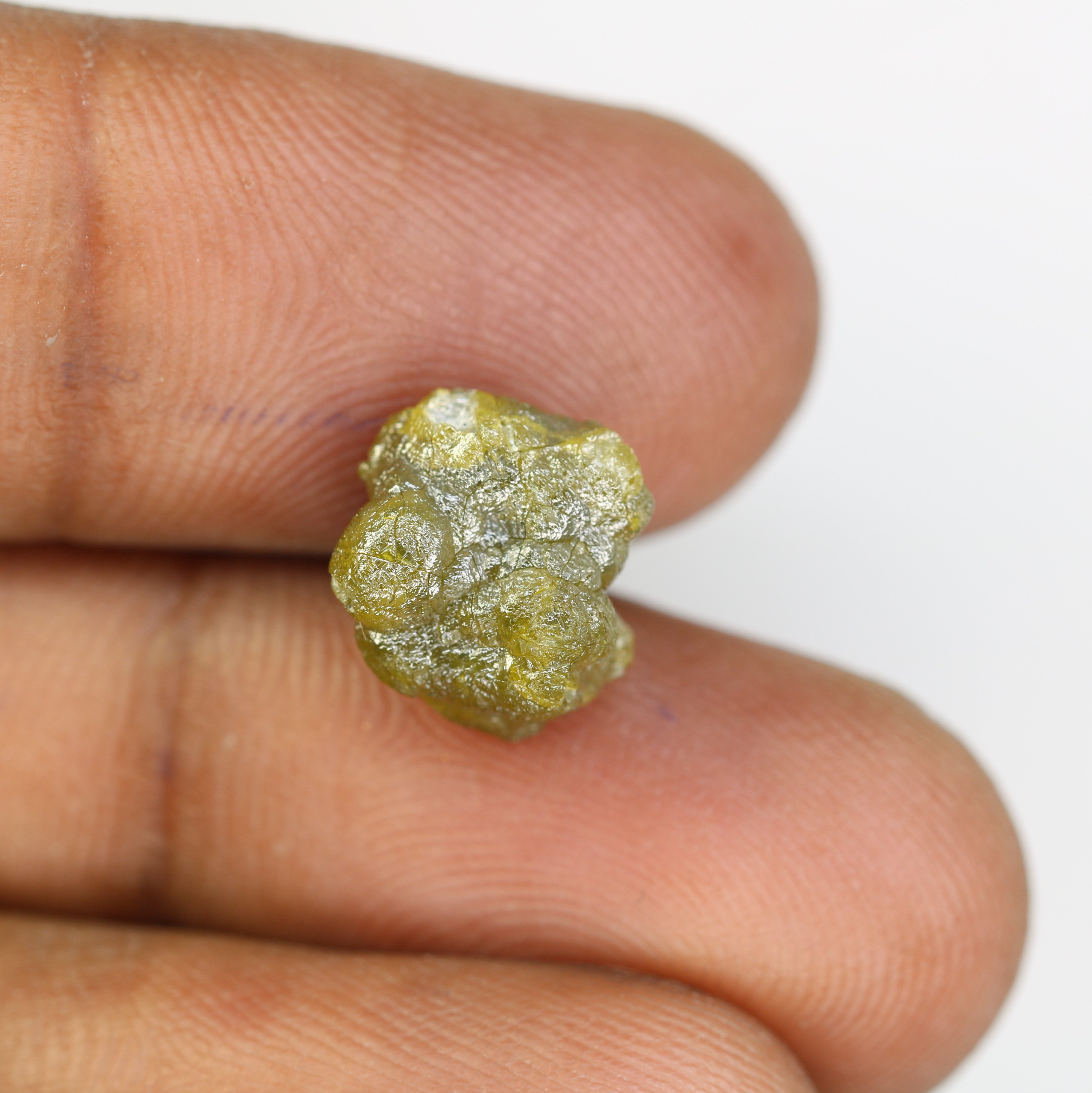 7.09 CT Greenish Rough Irregular Cut Raw Diamond For Engagement Ring