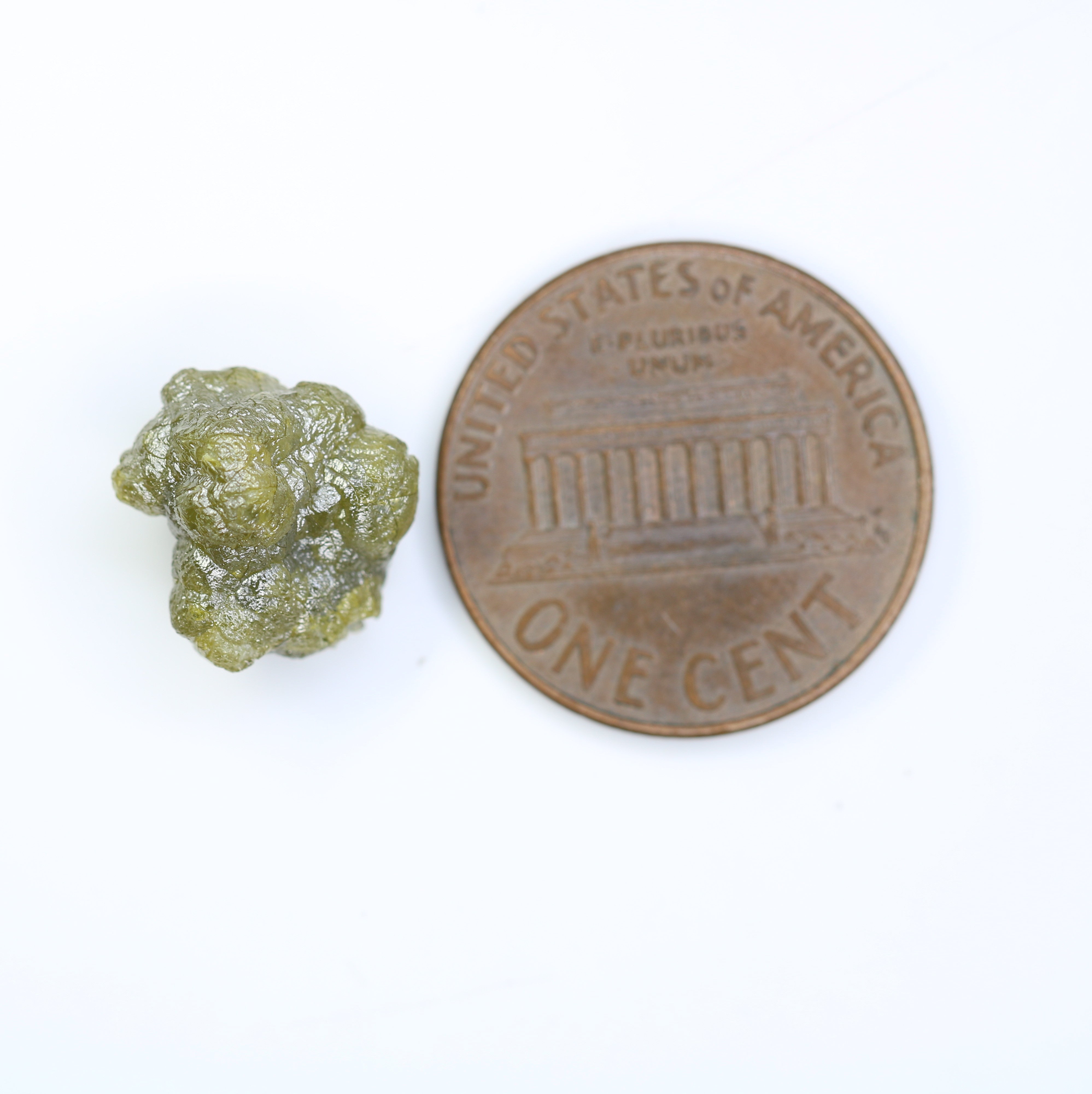 7.09 CT Greenish Rough Irregular Cut Raw Diamond For Engagement Ring