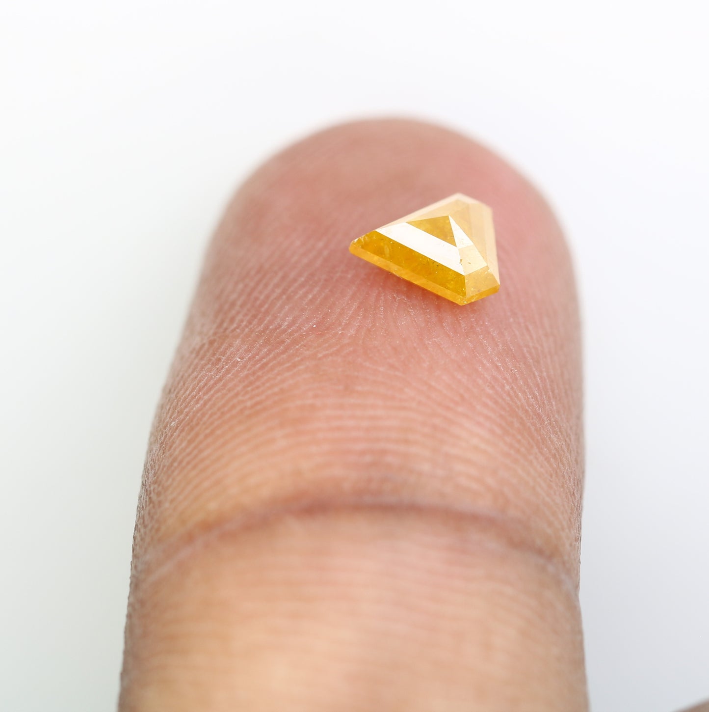 0.62 CT Diamond Shape Loose Rustic Fancy Yellow 6.00 MM Diamond For Wedding Ring