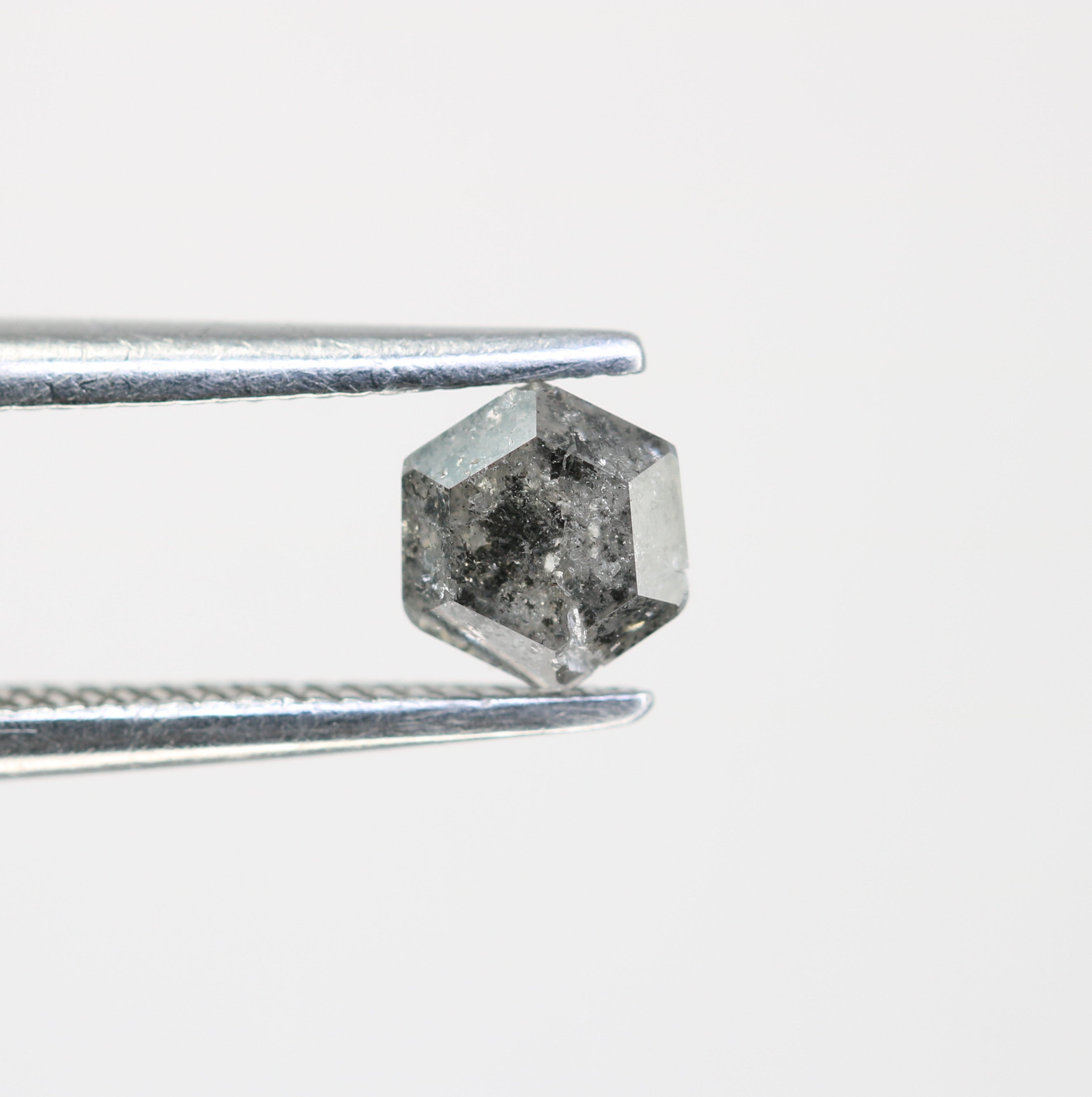 0.50 CT Elongated Hexagon Shape Salt And Pepper Diamond For Engagement Ring
