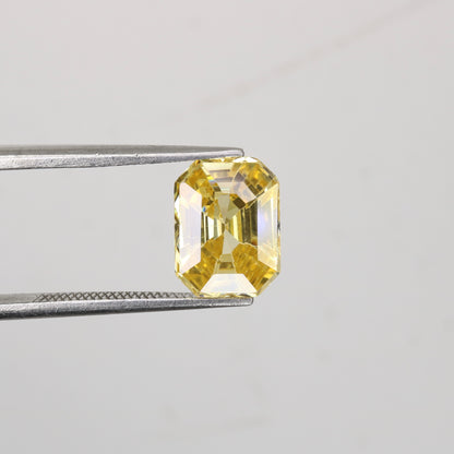 4.21 CT 7.00 MM Natural Yellow Citrine Emerald Shape Gemstone For Wedding Ring - JayKrishna Diamond
