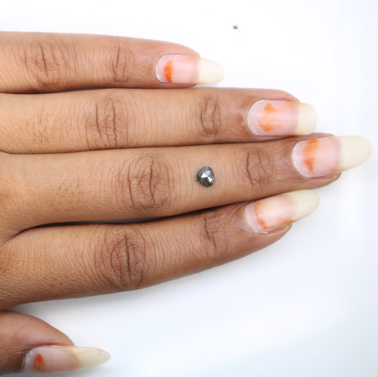 0.50 Carat Heart Shape Loose Salt And Pepper Diamond For Wedding Ring