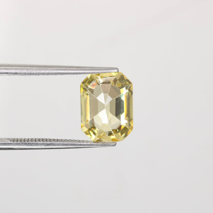 4.21 CT 7.00 MM Natural Yellow Citrine Emerald Shape Gemstone For Wedding Ring - JayKrishna Diamond