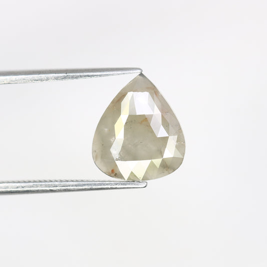 1.62 CT Polished Pear Shaped Natural Loose Grey Natural Diamond For Wedding Ring