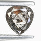 0.41 Carat Heart Shape Salt And Pepper Loose Diamond For Galaxy Ring