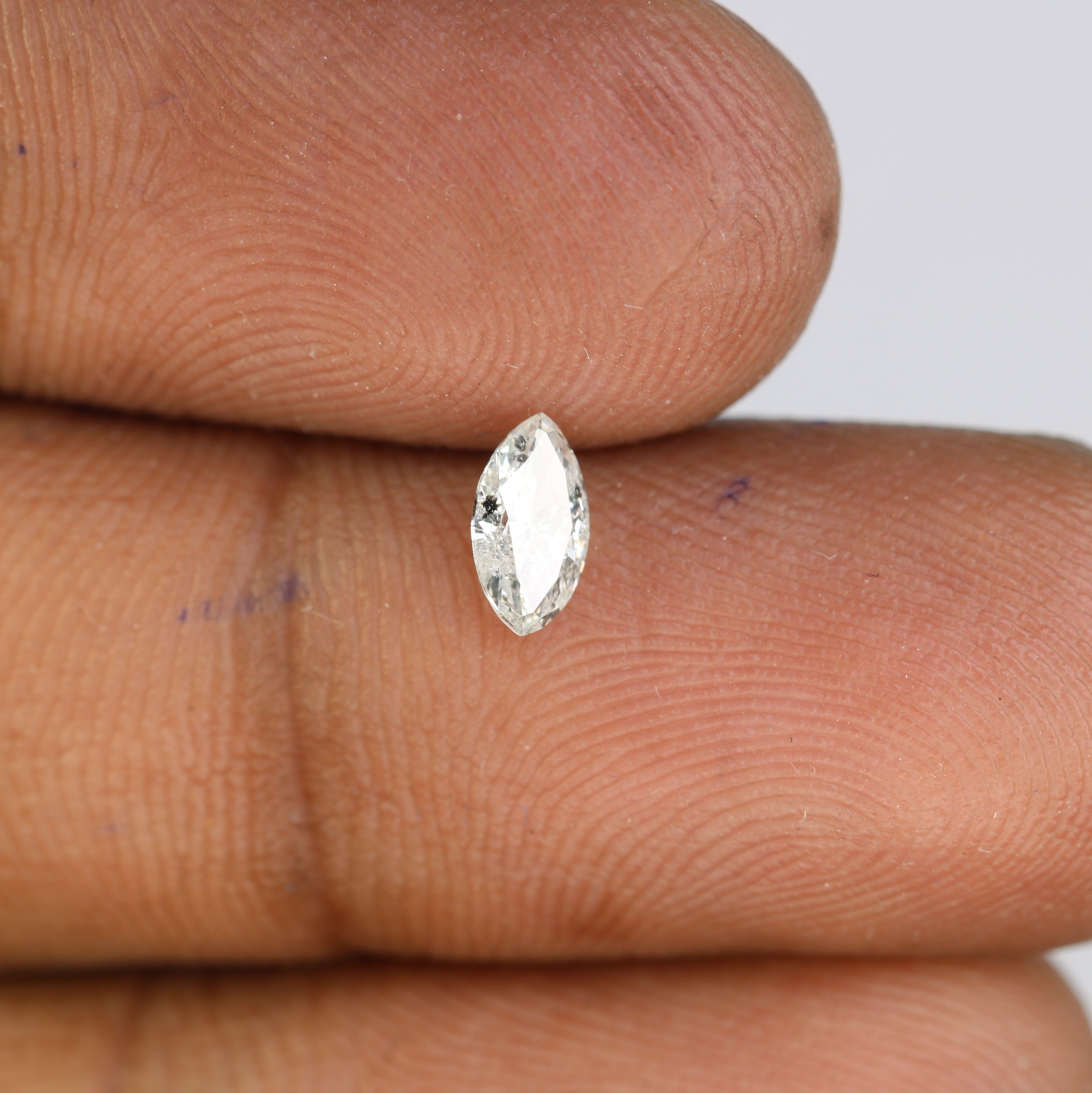 0.40 CT Marquise Shape Salt And Pepper Diamond For Engagement Ring