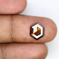 1.95 Carat Natural Brown Hexagon Shaped 12.00 MM Diamond For Proposal Ring