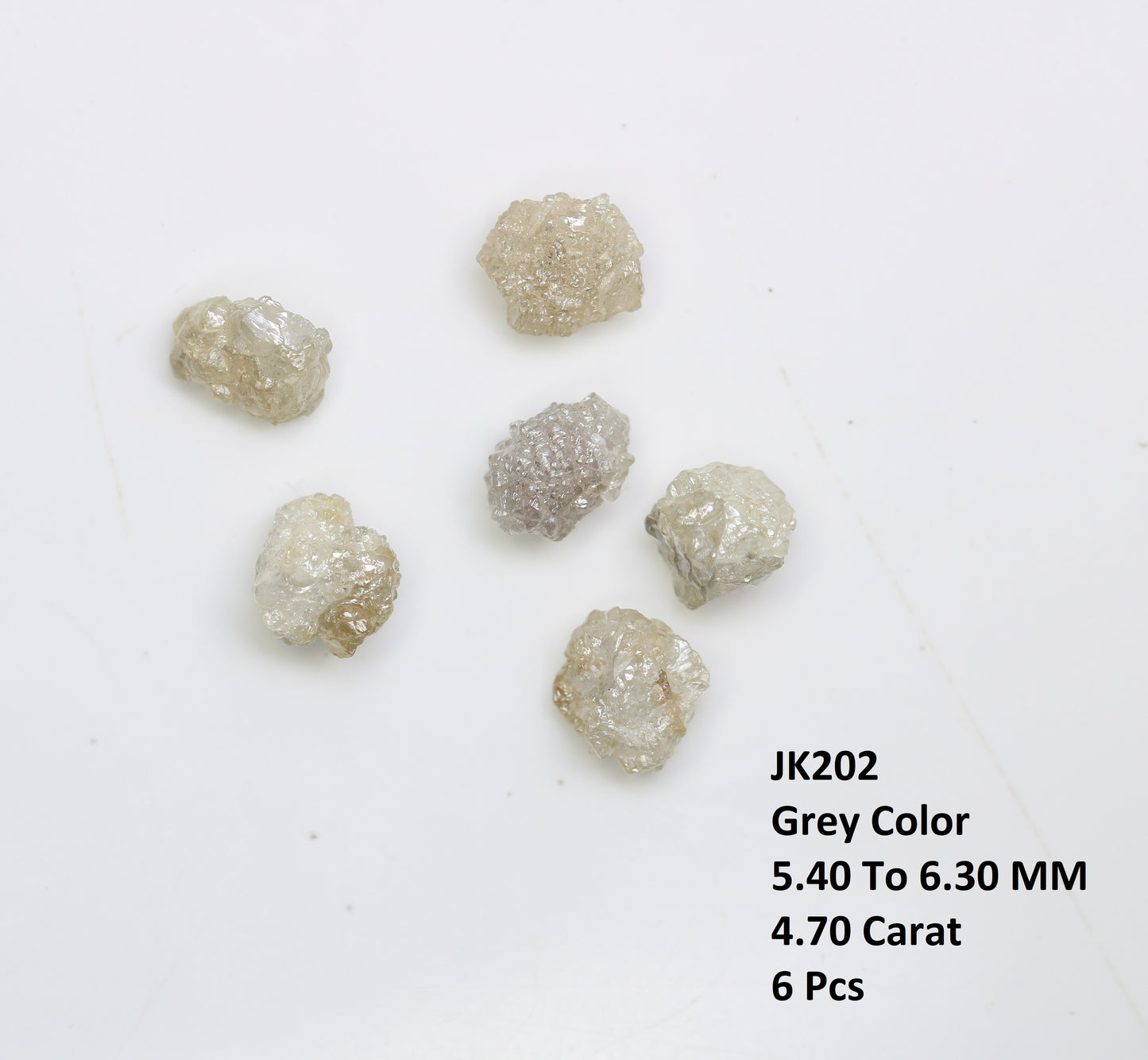 4.70 CT Grey Rough Irregular Cut Diamond For Engagement Ring