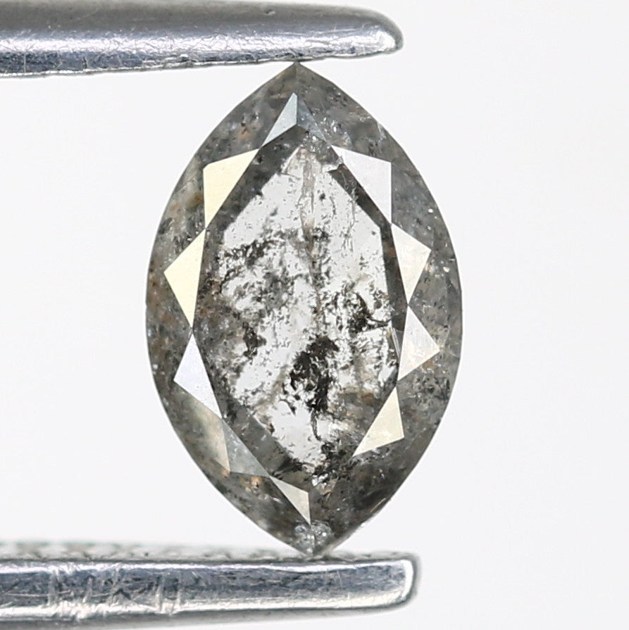 0.30 Carat Loose Marquise Shaped Natural Salt And Pepper Diamond For Galaxy Ring