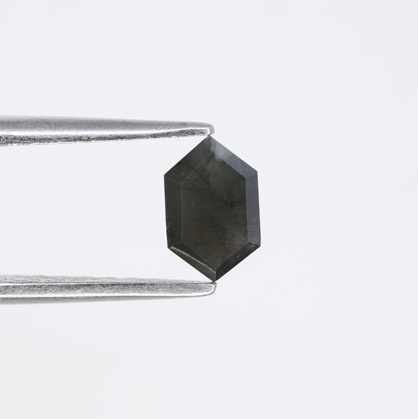0.61 CT Elongated Hexagon Cut Black Diamond For Engagement Ring