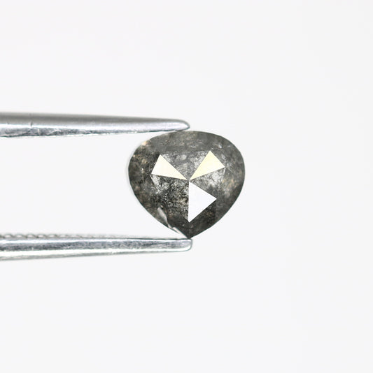 0.90 Carat Heart Shape Salt And Pepper Loose 5.00 MM Diamond For Galaxy Ring - JayKrishna Diamond