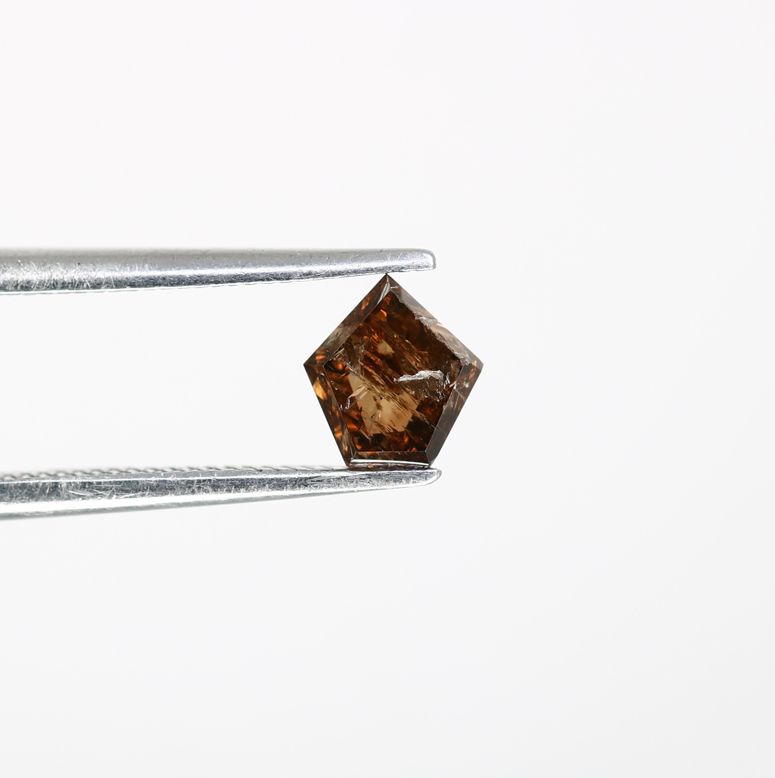 0.64 CT Geometric Shape 5.70 MM Natural Brown Diamond For Engagement Ring