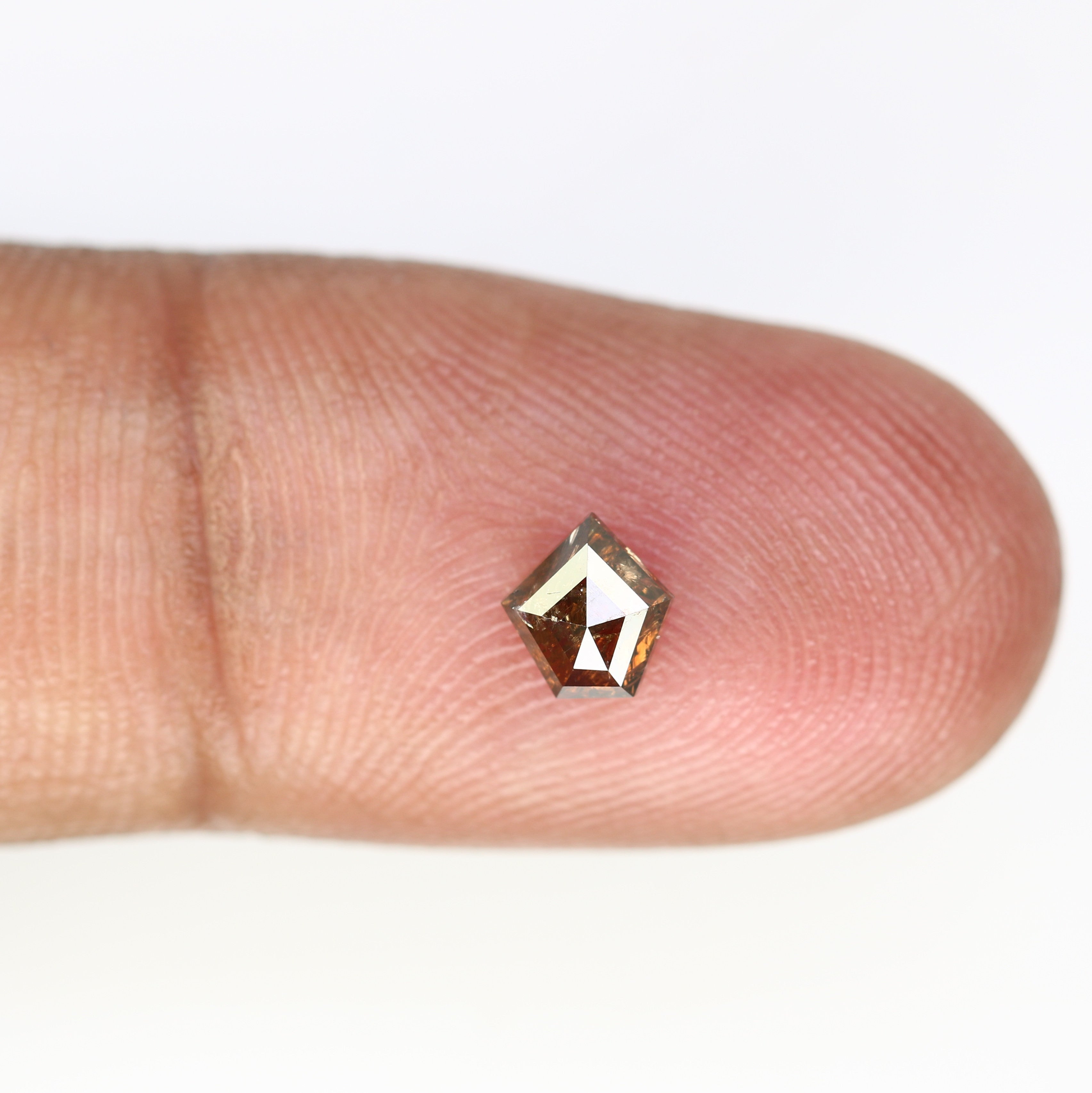 0.64 CT Geometric Shape 5.70 MM Natural Brown Diamond For Engagement Ring