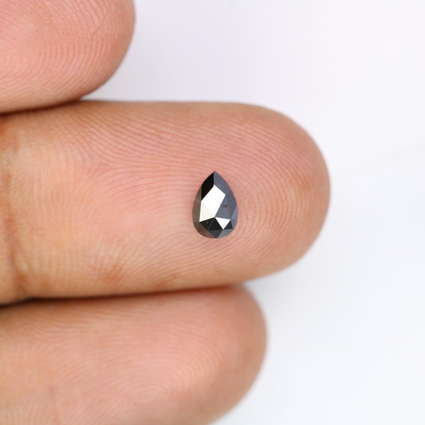 0.45 CT Pear Shaped Black Diamond For Engagement Ring
