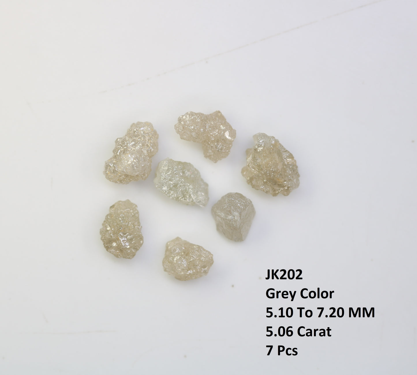 5.06 CT Irregular Cut Grey  Rough Diamond For Engagement Ring