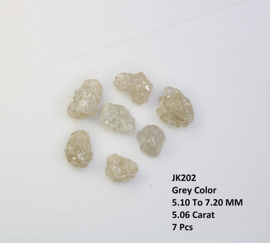 5.06 CT Irregular Cut Grey  Rough Diamond For Engagement Ring
