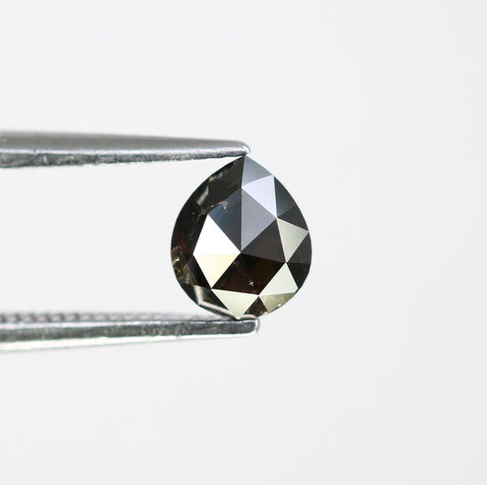 0.66 CT 5.60 MM Natural Fancy Black Pear Cut Diamond for Designer Ring - Unique Gemstone for Custom Jewelry Creations - JayKrishna Diamond