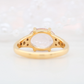 Oval Pink Morganite Stone 10K Yellow Gold Engagement Ring